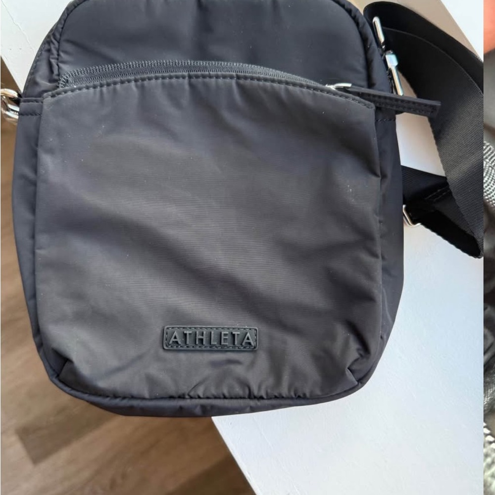 Athleta Black Vertical Crossbody Bag